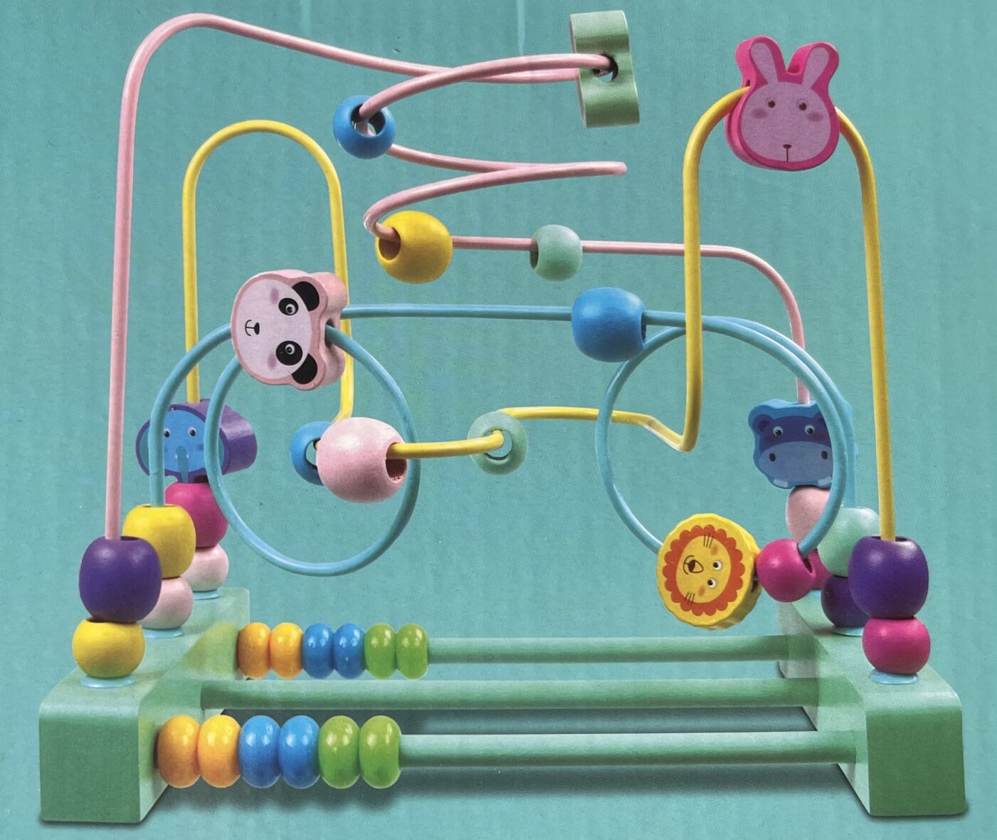 Wooden Animal Beads Maze Coaster Educational Toy