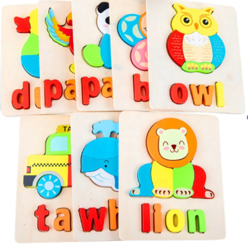 3D Wooden Puzzle Cartoon Animal