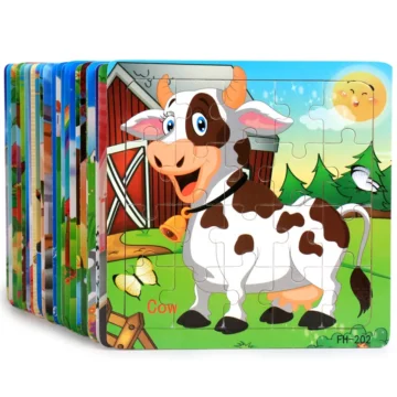 Cartoon Animal Wooden Intelligence Puzzle