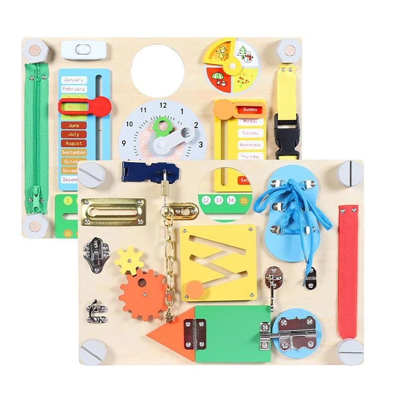 Wooden Double Sided Activity Busy Board - KID GO